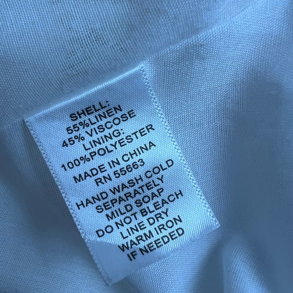 Cynthia Rowley Fruit Print Linen Blend Sleeveless Shirt Dress Belted Size 6 - Picture 10 of 13